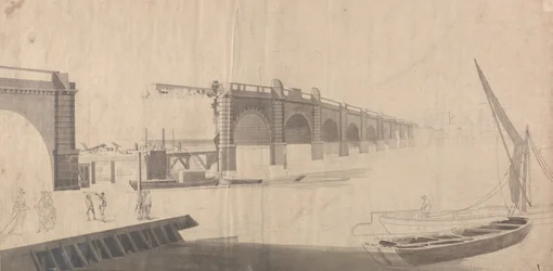 Westminster Bridge under Construction